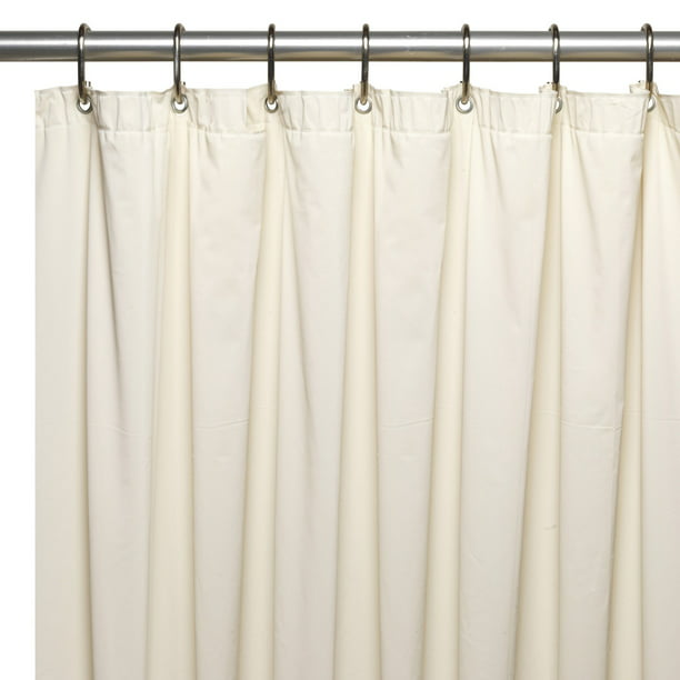 36 Wide Sweet Home Collection Shower Curtain Liner Extra Long with Top Grade Rust Proof Metal Grommets Special Mildew Resistant Fashionable Heavy-Duty Vinyl Bone 